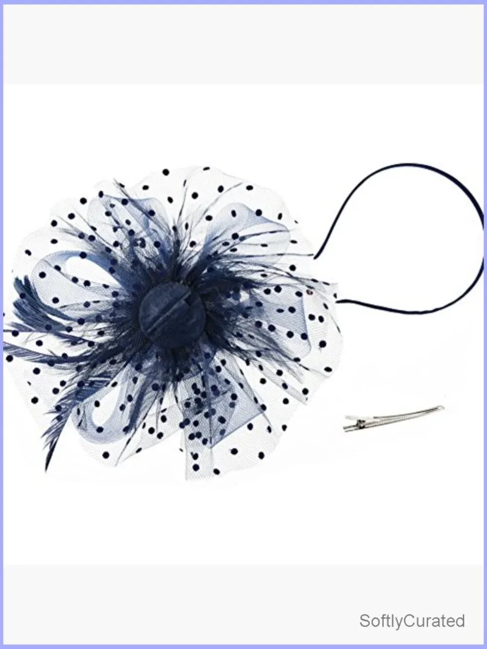 Fascinator Hat Flower Mesh Ribbons Feathers Headband Clip Tea Party Wedding